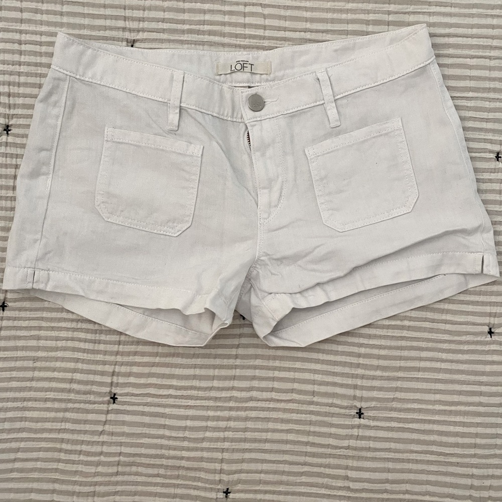 Ann Taylor LOFT White Jean Shorts
